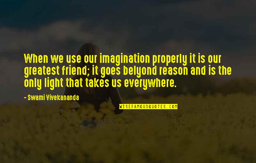 Belyond Quotes By Swami Vivekananda: When we use our imagination properly it is