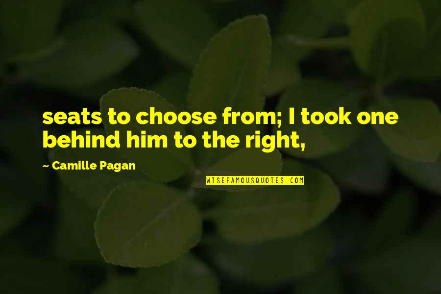 Ben Cousins Documentary Quotes By Camille Pagan: seats to choose from; I took one behind