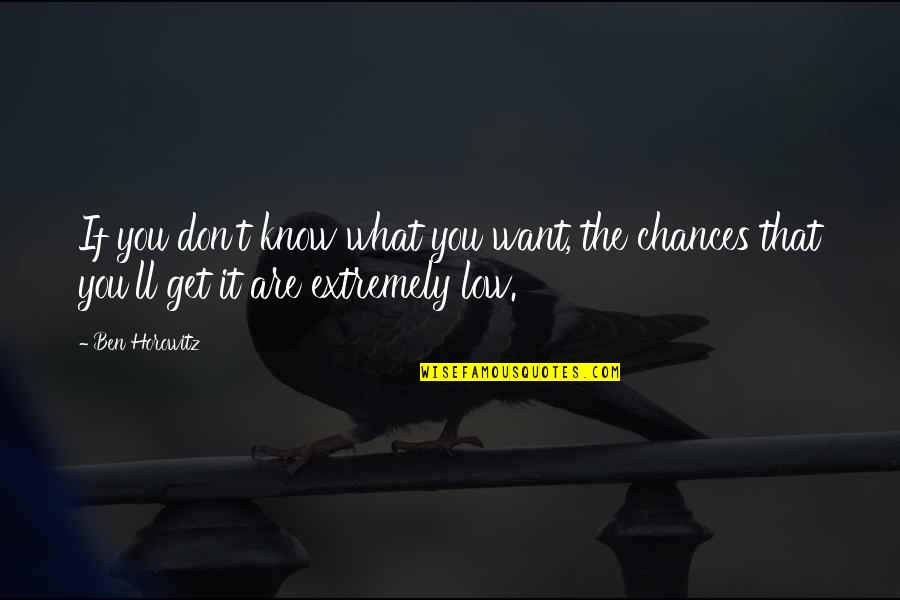 Ben Horowitz Quotes By Ben Horowitz: If you don't know what you want, the