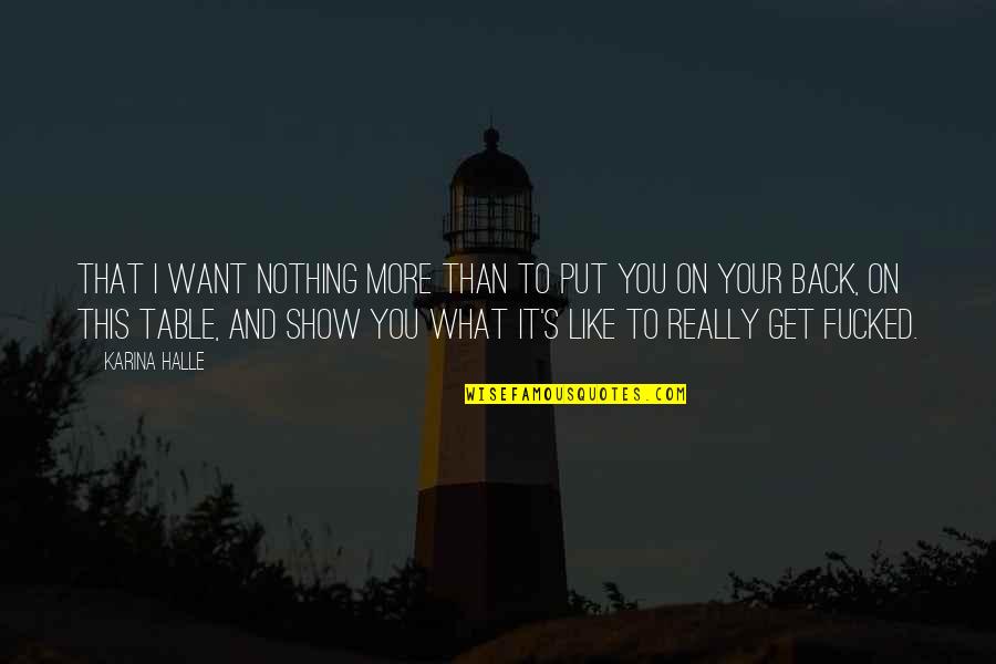 Ben Ten Rath Quotes By Karina Halle: That I want nothing more than to put