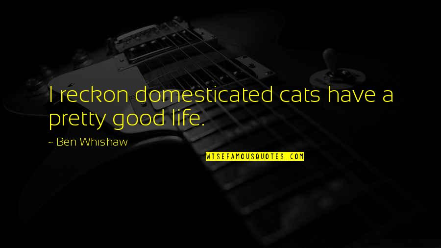 Ben Whishaw Q Quotes By Ben Whishaw: I reckon domesticated cats have a pretty good