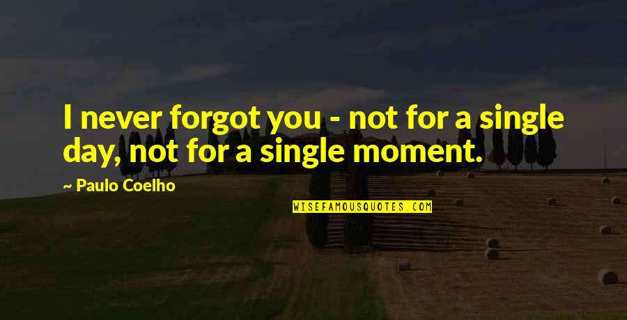 Bencivenni Pearl Quotes By Paulo Coelho: I never forgot you - not for a