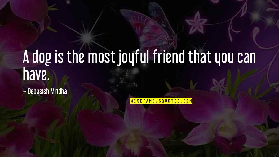 Bend And Snap Quotes By Debasish Mridha: A dog is the most joyful friend that
