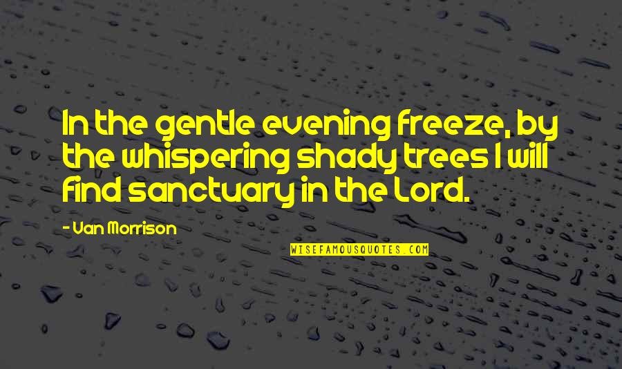 Bend Positive Quotes By Van Morrison: In the gentle evening freeze, by the whispering