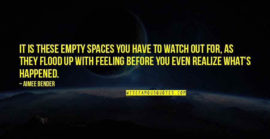 Bender Quotes By Aimee Bender: It is these empty spaces you have to