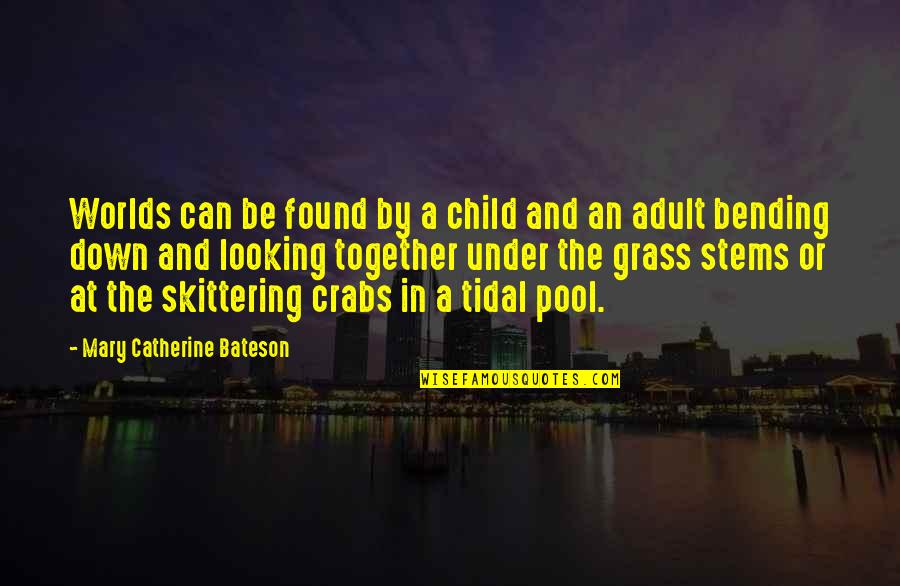 Bending Over Quotes By Mary Catherine Bateson: Worlds can be found by a child and
