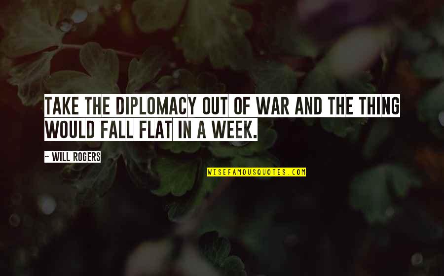 Bendungan Jatiluhur Quotes By Will Rogers: Take the diplomacy out of war and the
