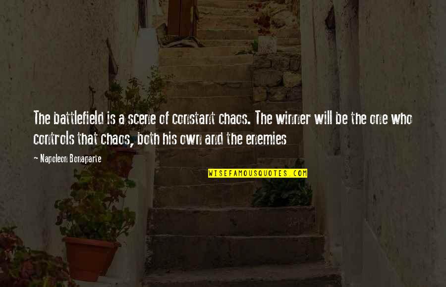 Benedict Cumberbatch Smaug Quotes By Napoleon Bonaparte: The battlefield is a scene of constant chaos.