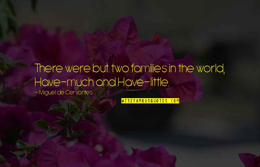 Benedictis Quotes By Miguel De Cervantes: There were but two families in the world,