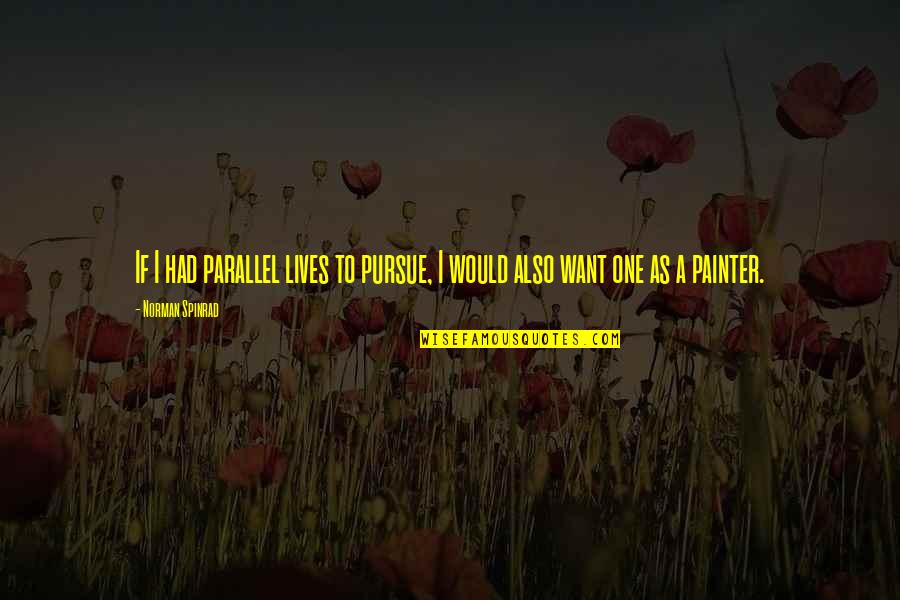 Benedita Da Silva Quotes By Norman Spinrad: If I had parallel lives to pursue, I