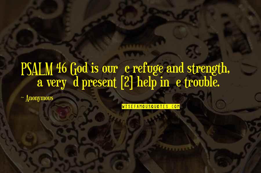 Benefits Of Youth Sports Quotes By Anonymous: PSALM 46 God is our c refuge and