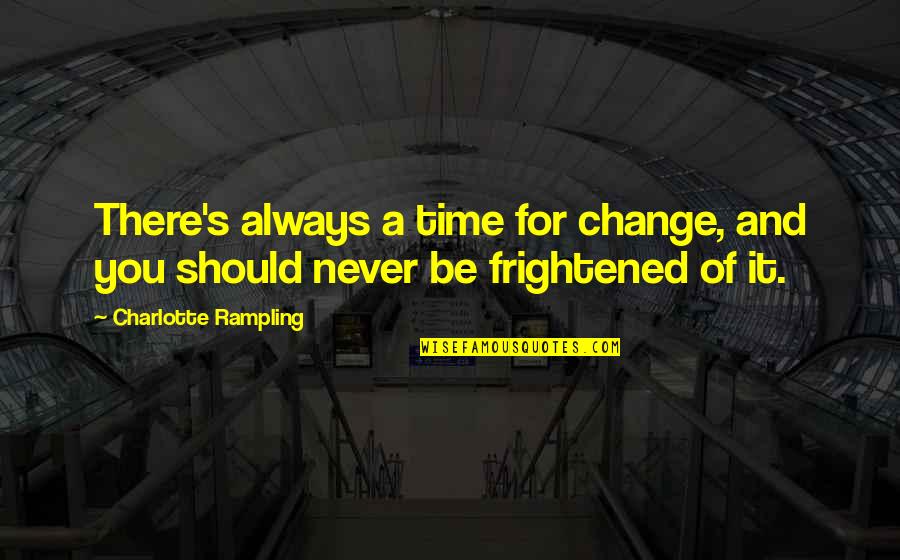 Bengali Dp Quotes By Charlotte Rampling: There's always a time for change, and you Bengali Dp Quotes By Charlotte Rampling: There's always a time for change, and you