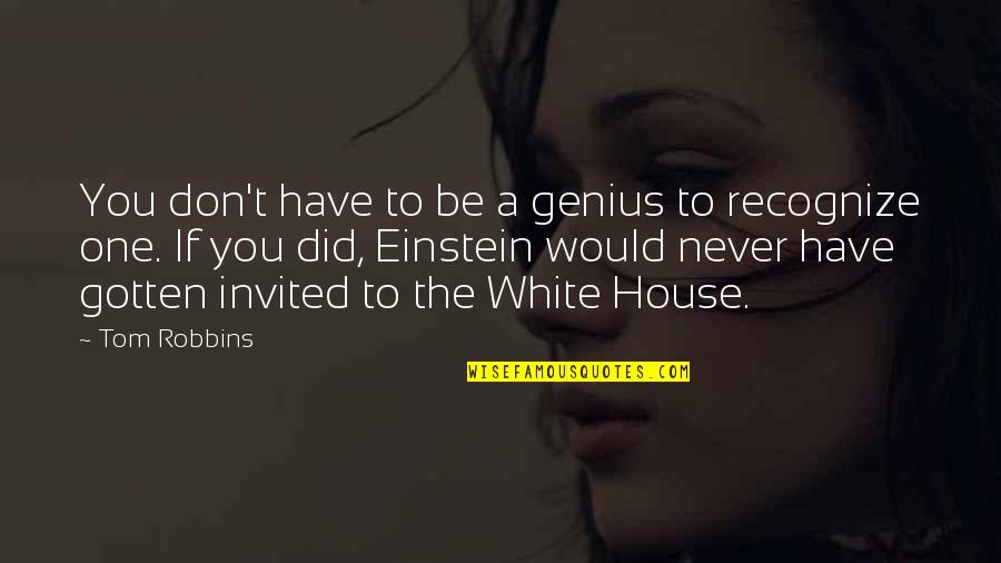 Benhamida Bouchaib Quotes By Tom Robbins: You don't have to be a genius to