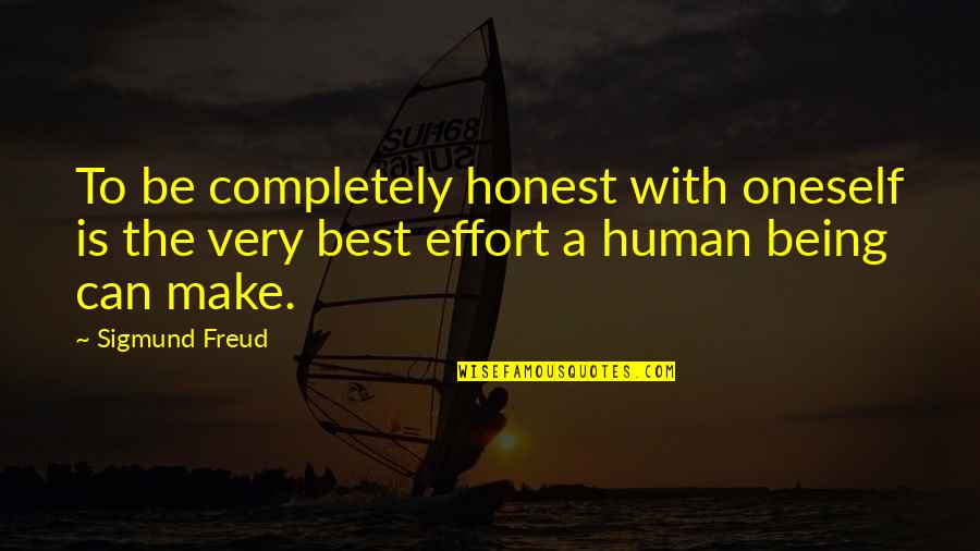 Benicio Bryant Quotes By Sigmund Freud: To be completely honest with oneself is the Benicio Bryant Quotes By Sigmund Freud: To be completely honest with oneself is the
