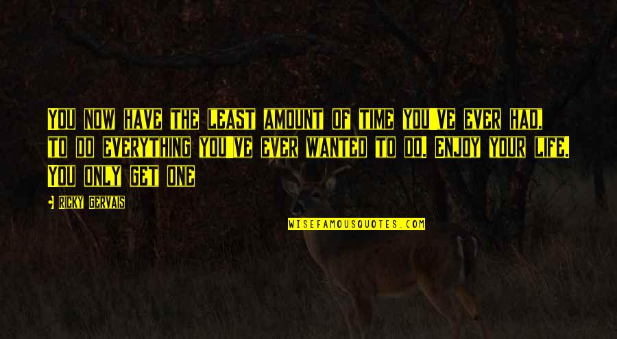 Benin Art Quotes By Ricky Gervais: You now have the least amount of time Benin Art Quotes By Ricky Gervais: You now have the least amount of time