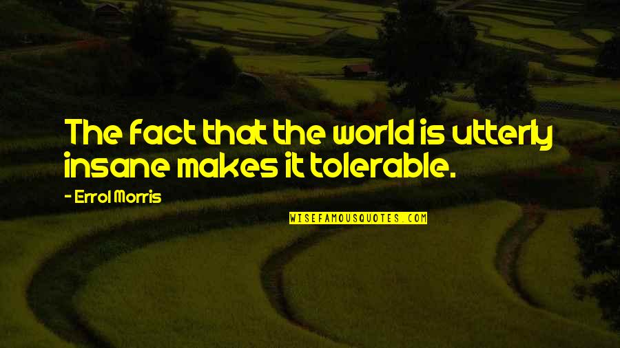 Benjamin Franklin Capitalism Quotes By Errol Morris: The fact that the world is utterly insane