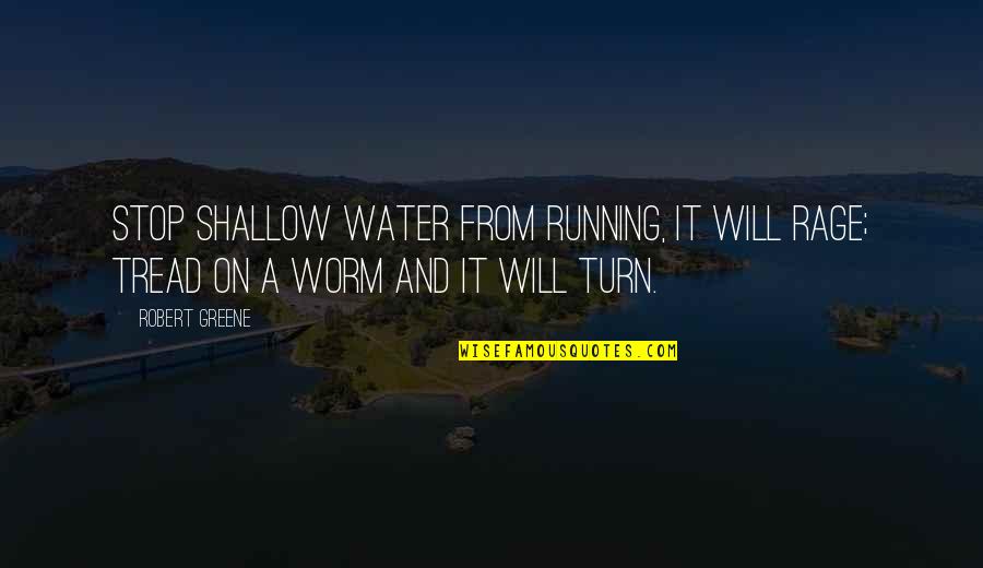 Benko Gambit Quotes By Robert Greene: Stop shallow water from running, it will rage;