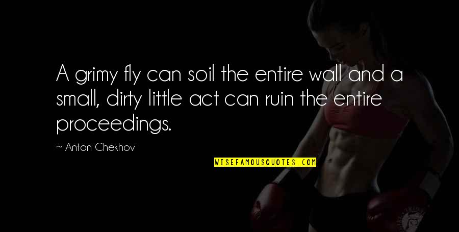 Benlik Kaybi Quotes By Anton Chekhov: A grimy fly can soil the entire wall