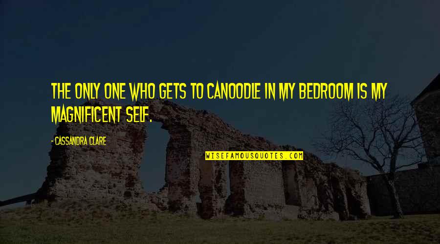 Bennettthesage Quotes By Cassandra Clare: The only one who gets to canoodle in