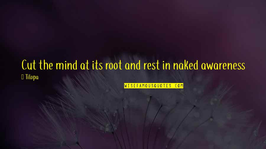 Benommenheit Schwindel Quotes By Tilopa: Cut the mind at its root and rest