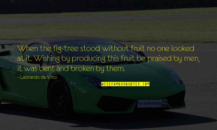Bent But Not Broken Quotes By Leonardo Da Vinci: When the fig-tree stood without fruit no one
