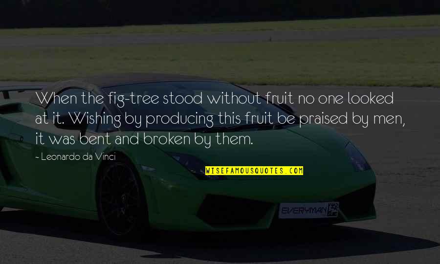 Bent Not Broken Quotes By Leonardo Da Vinci: When the fig-tree stood without fruit no one