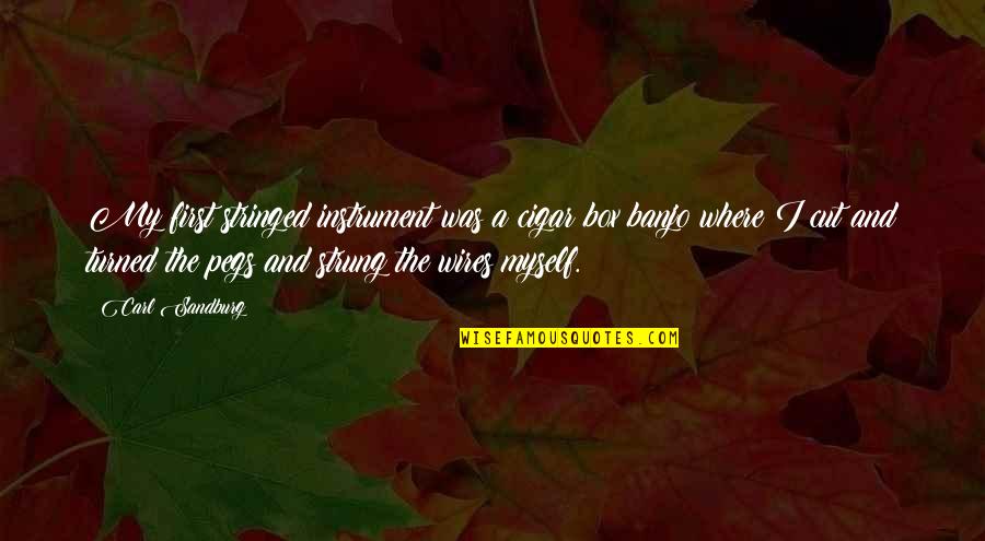 Bent Over Lateral Raise Quotes By Carl Sandburg: My first stringed instrument was a cigar box Bent Over Lateral Raise Quotes By Carl Sandburg: My first stringed instrument was a cigar box