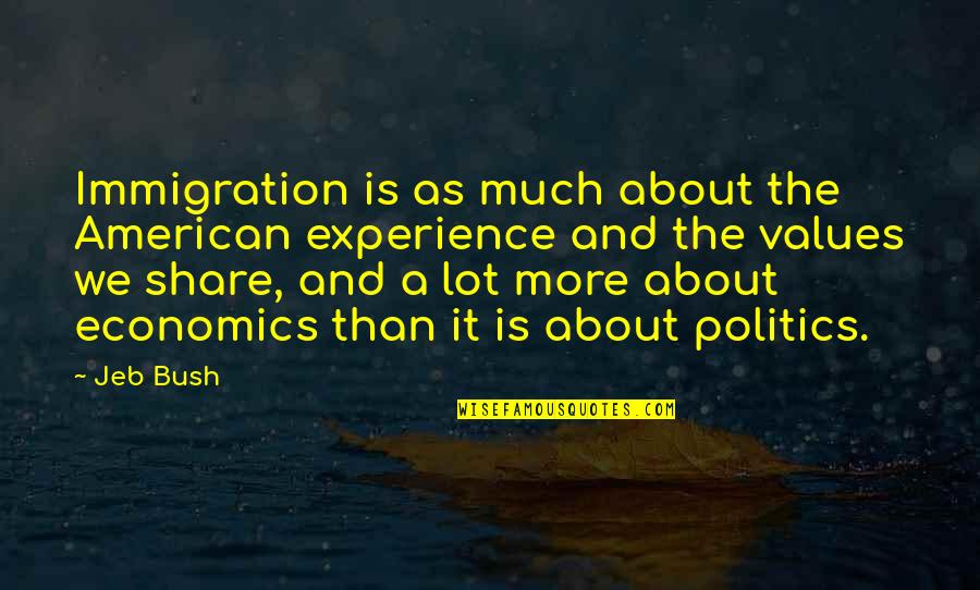 Benzaquen Max Quotes By Jeb Bush: Immigration is as much about the American experience Benzaquen Max Quotes By Jeb Bush: Immigration is as much about the American experience