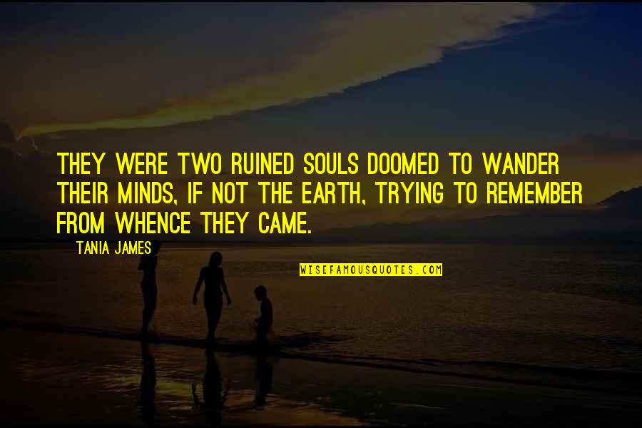 Benzedrine Side Quotes By Tania James: They were two ruined souls doomed to wander
