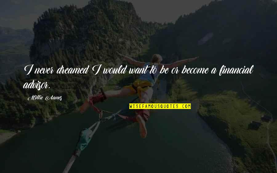 Benzing Live Quotes By Willie Aames: I never dreamed I would want to be