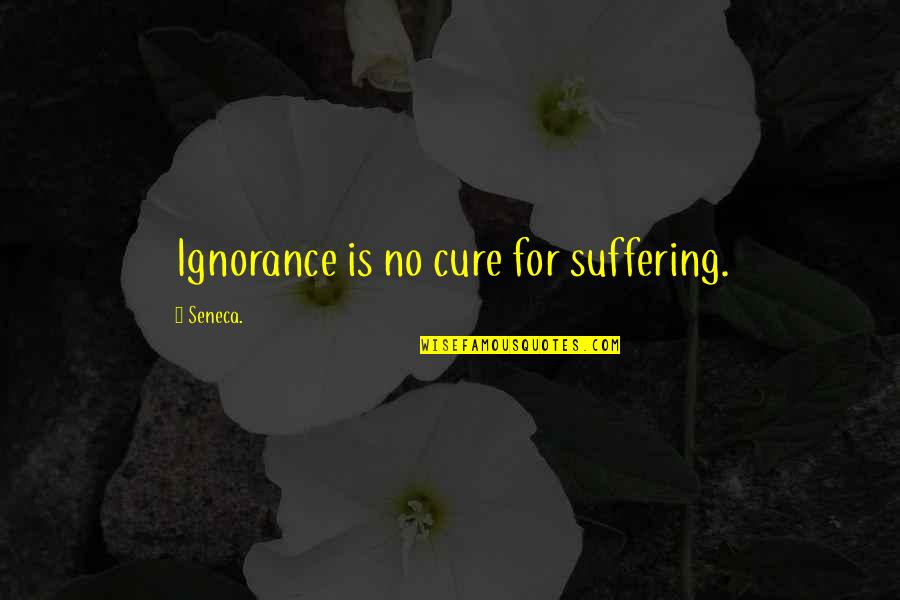 Beofre Quotes By Seneca.: Ignorance is no cure for suffering.