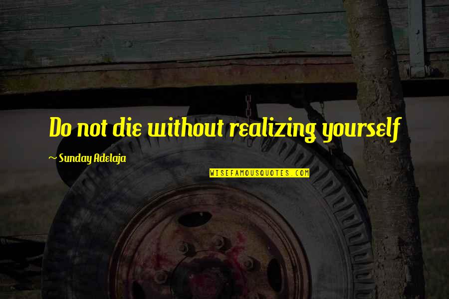 Berbagi Suami Quotes By Sunday Adelaja: Do not die without realizing yourself