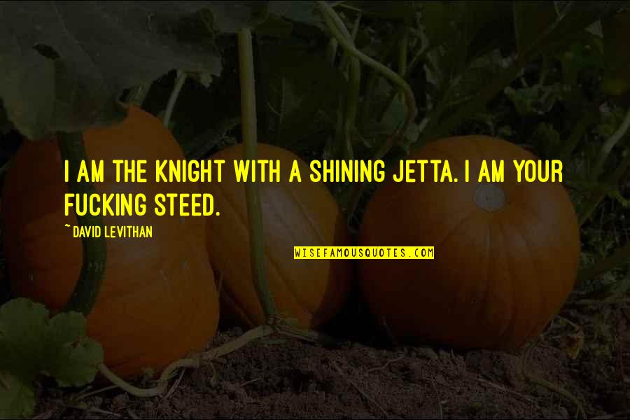 Bercek Branko Quotes By David Levithan: I am the knight with a shining Jetta. Bercek Branko Quotes By David Levithan: I am the knight with a shining Jetta.