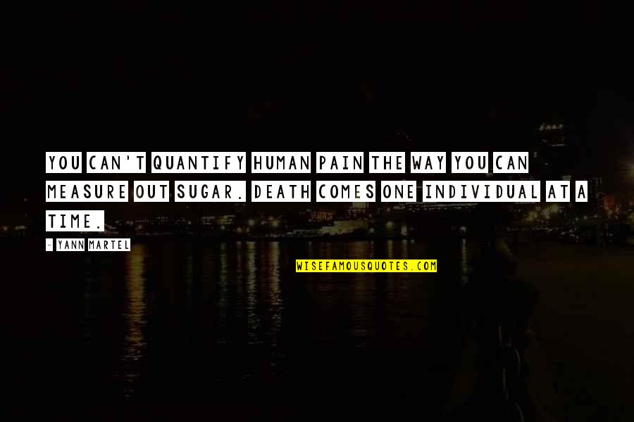 Berceni Harta Quotes By Yann Martel: You can't quantify human pain the way you Berceni Harta Quotes By Yann Martel: You can't quantify human pain the way you