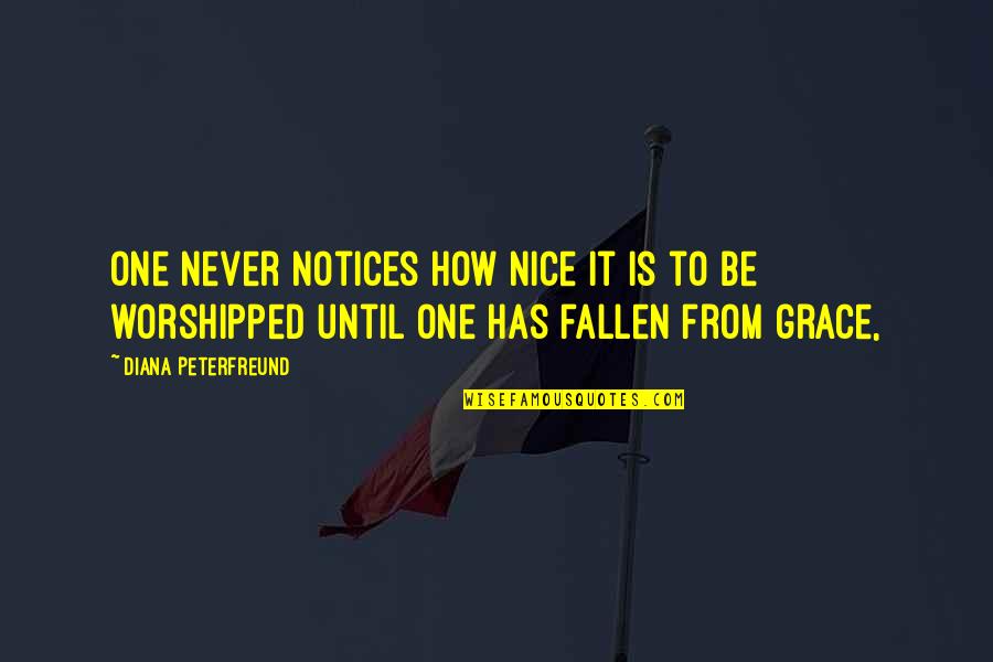 Berdiri Di Quotes By Diana Peterfreund: One never notices how nice it is to Berdiri Di Quotes By Diana Peterfreund: One never notices how nice it is to