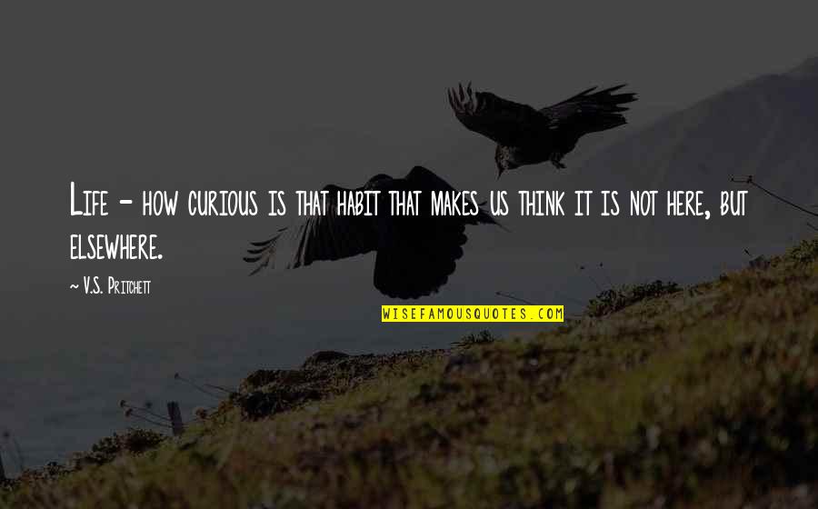 Bergeronnette Grise Quotes By V.S. Pritchett: Life - how curious is that habit that Bergeronnette Grise Quotes By V.S. Pritchett: Life - how curious is that habit that
