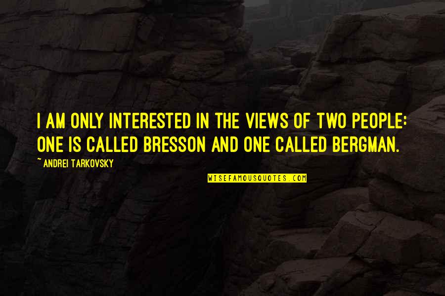 Bergman's Quotes By Andrei Tarkovsky: I am only interested in the views of