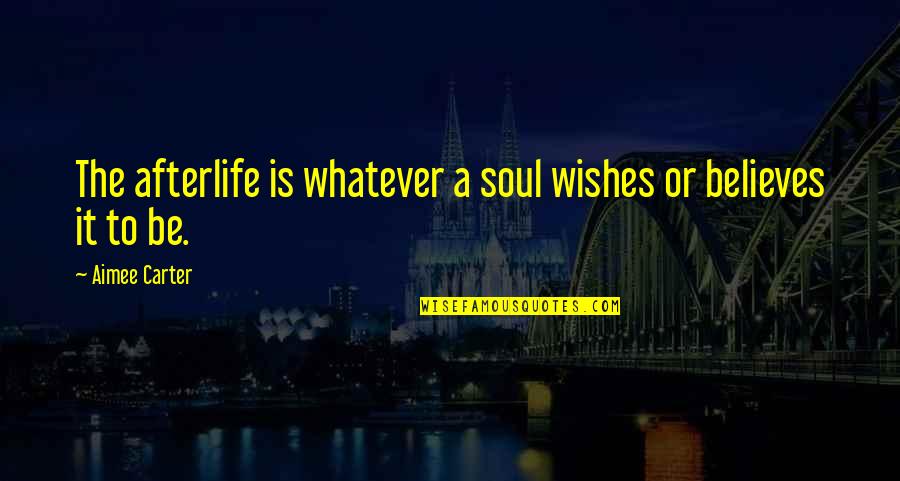 Bergquist Imports Quotes By Aimee Carter: The afterlife is whatever a soul wishes or
