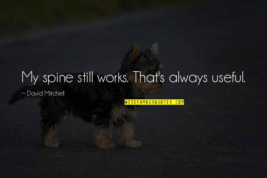 Berkongsi Makanan Quotes By David Mitchell: My spine still works. That's always useful.