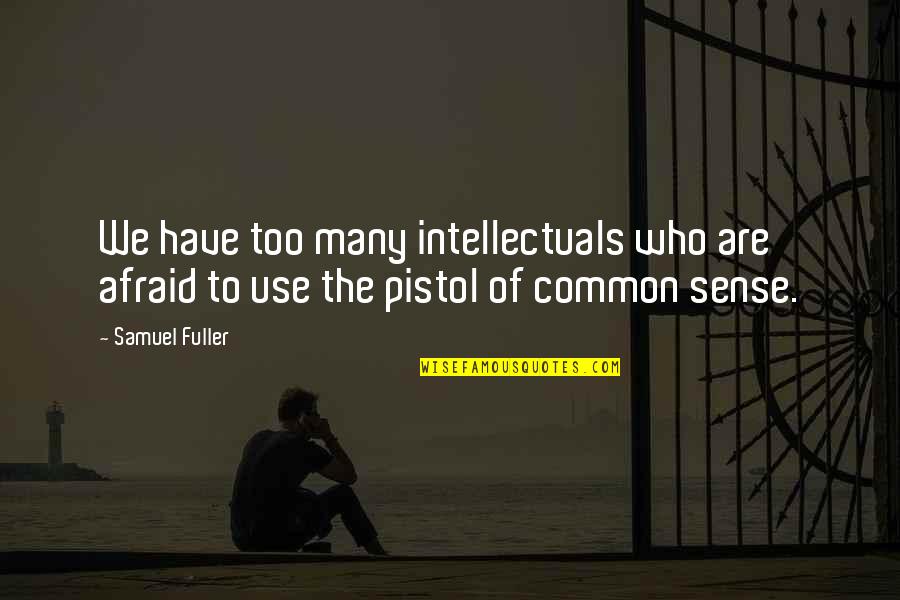 Berlatih Menari Quotes By Samuel Fuller: We have too many intellectuals who are afraid