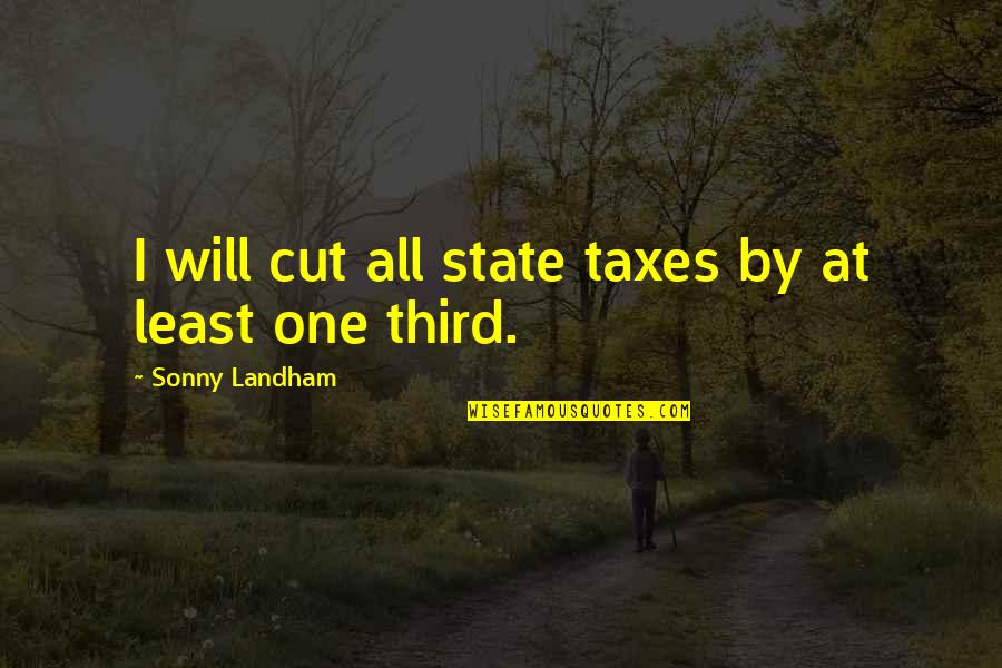 Berliner Quotes By Sonny Landham: I will cut all state taxes by at
