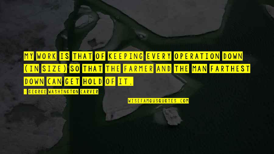 Berlinguer Bianca Quotes By George Washington Carver: My work is that of keeping every operation Berlinguer Bianca Quotes By George Washington Carver: My work is that of keeping every operation