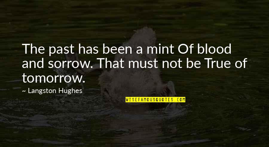 Bermels Quotes By Langston Hughes: The past has been a mint Of blood