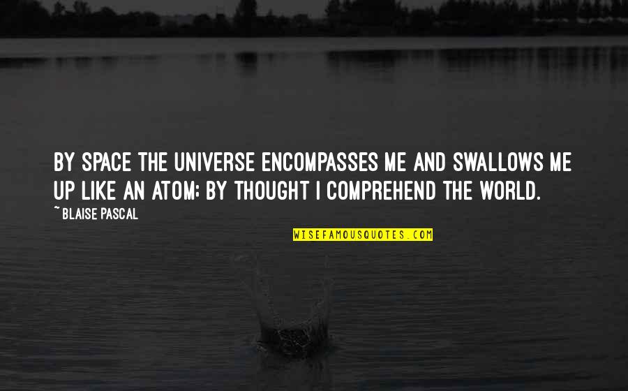 Bern Kov Quotes By Blaise Pascal: By space the universe encompasses me and swallows Bern Kov Quotes By Blaise Pascal: By space the universe encompasses me and swallows