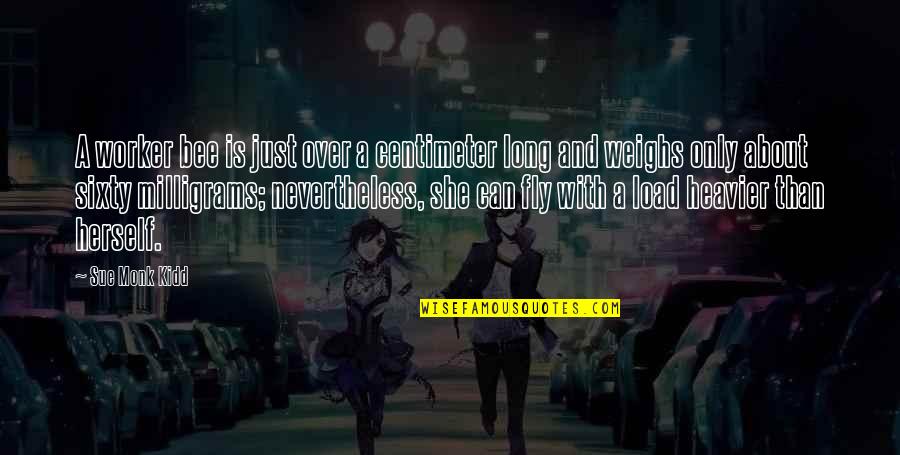 Bernadeth Reyes Quotes By Sue Monk Kidd: A worker bee is just over a centimeter