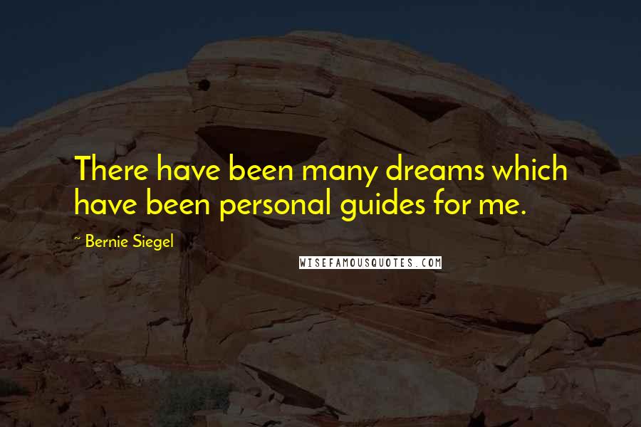 Bernie Siegel quotes: There have been many dreams which have been personal guides for me.