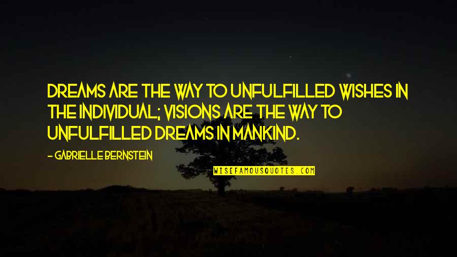 Bernstein's Quotes By Gabrielle Bernstein: Dreams are the way to unfulfilled wishes in