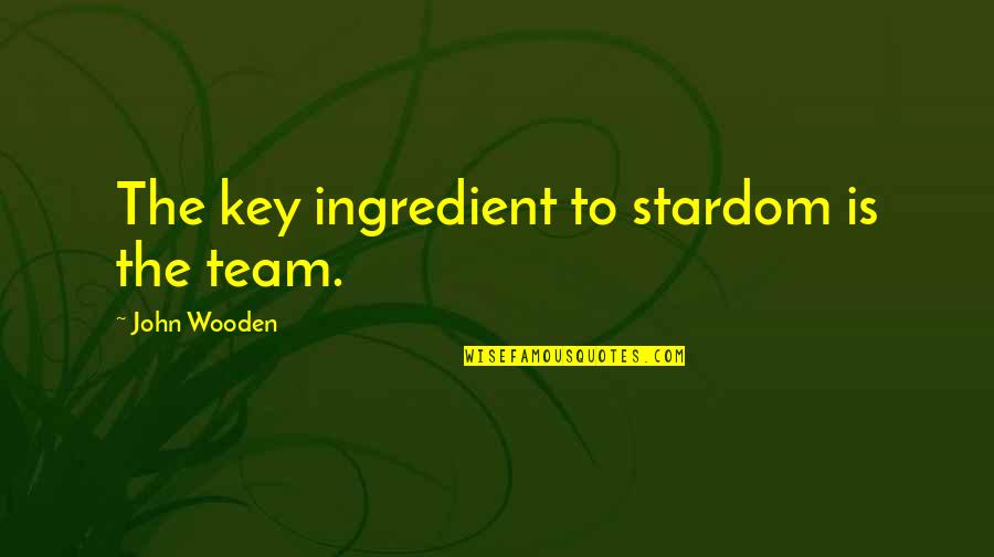 Berntsen Paintings Quotes By John Wooden: The key ingredient to stardom is the team.