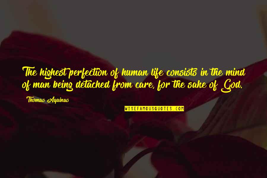 Beroemde Love Quotes By Thomas Aquinas: The highest perfection of human life consists in