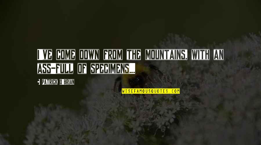 Berpaling Muka Quotes By Patrick O'Brian: I've come down from the mountains, with an